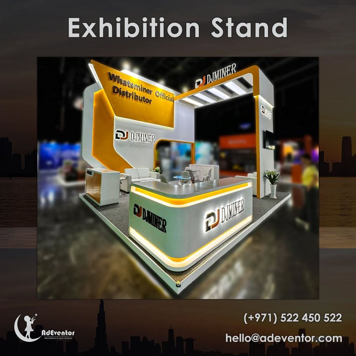 Exhibition Stand Setup Dubai β Black Lion Sign